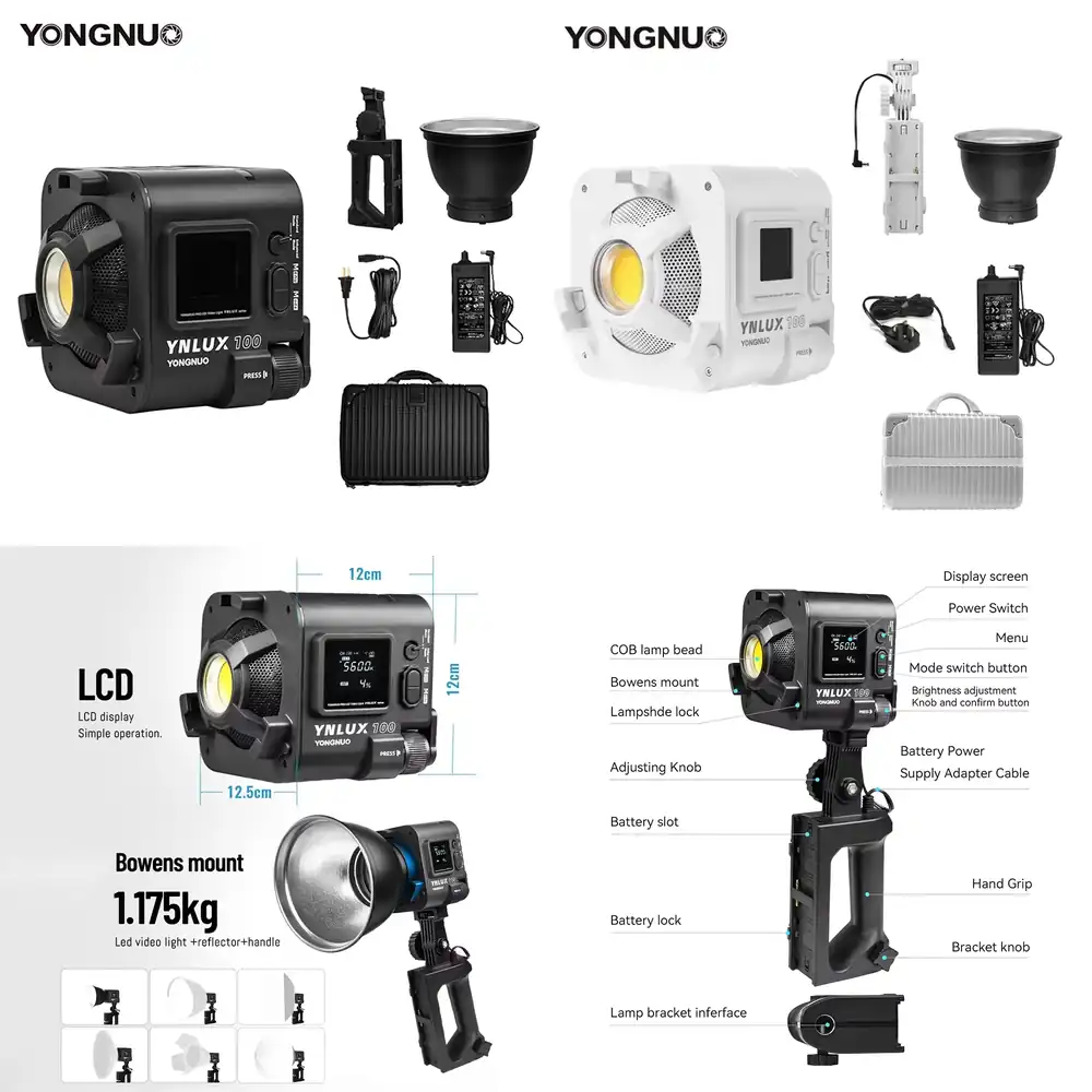 Photography Lighting Studio - YONGNUO YNLUX100 100W 3200K-5600K Компактный ручной