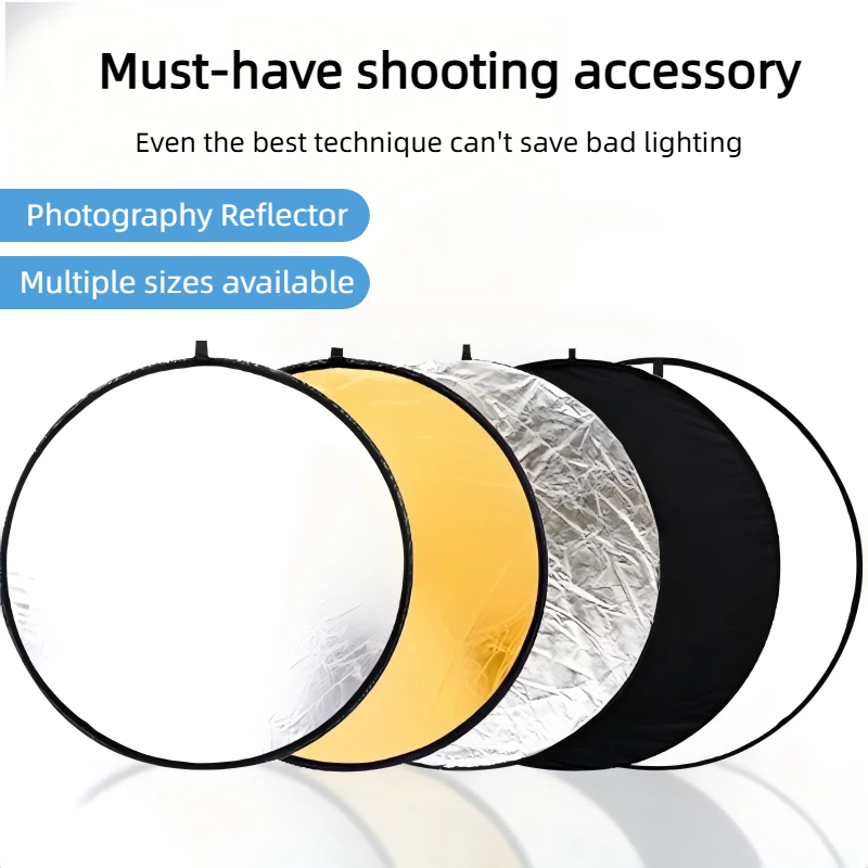 Photography Lighting For Portraits - Двусторонняя золотисто-серебристая светоотражающая панель 2-в-1, портативная,