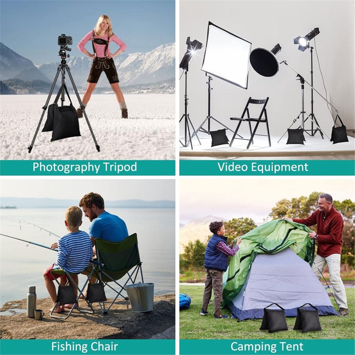 Photography Lighting Weight Bags - DT75BG 8 упаковок мешков с песком