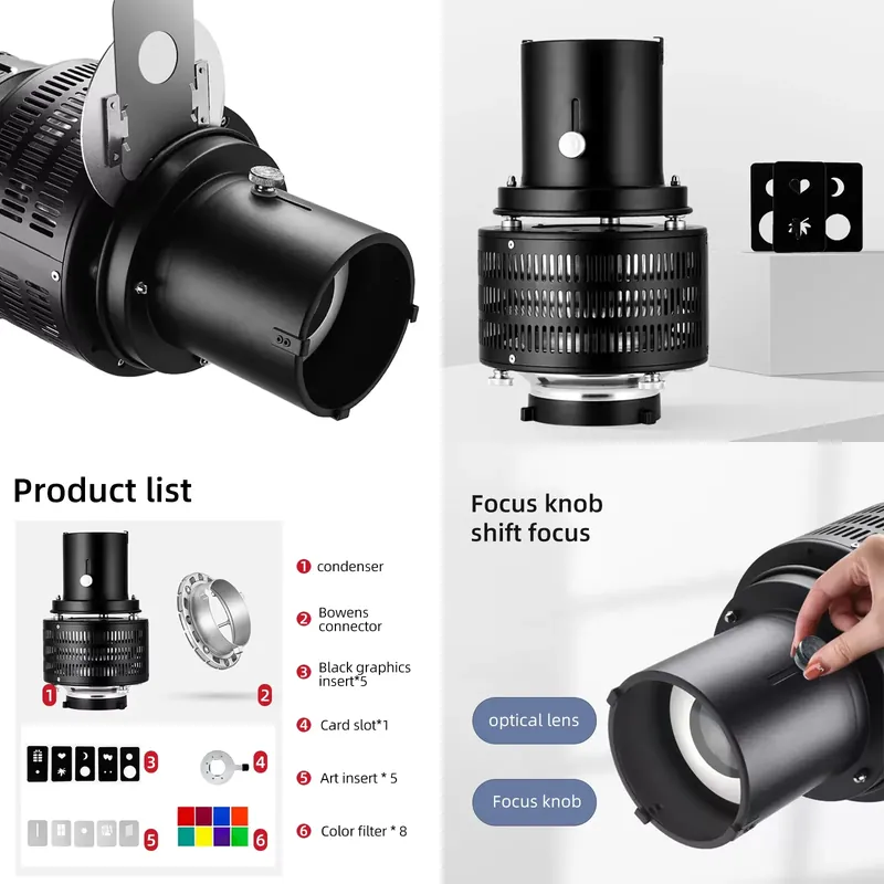 Photography Lighting Brand - Комплект конических оптических сноутов с креплением