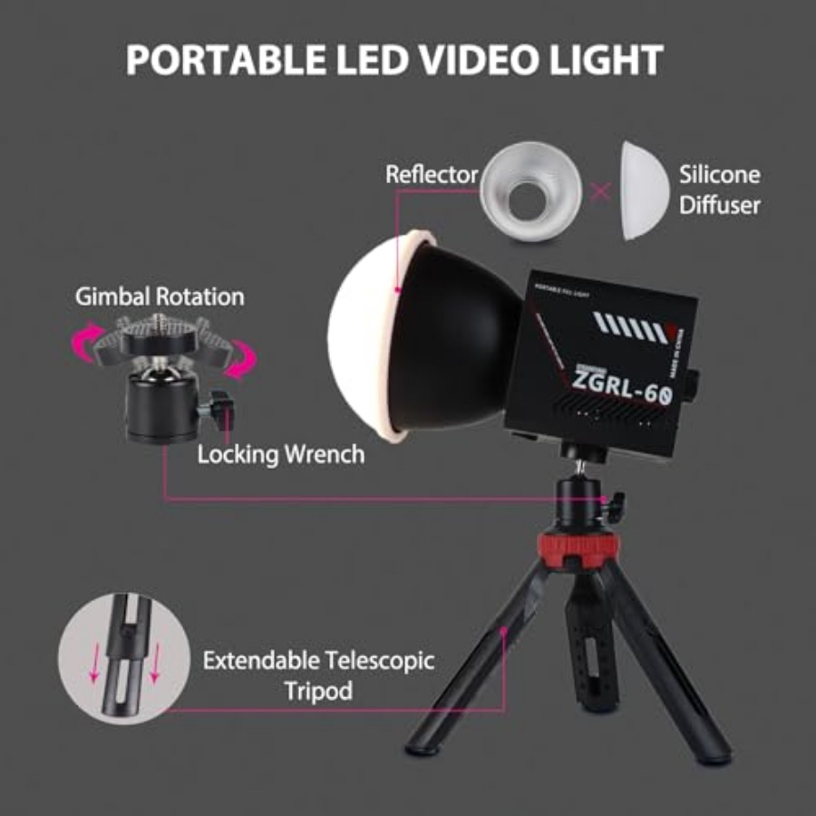 60-ваттный COB LED видеосветил – обзор и цена Photography Lighting Studio